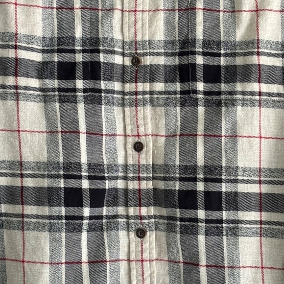 Roots plaid button down soft flannel shirt 100% Cotton size L - Picture 3 of 16